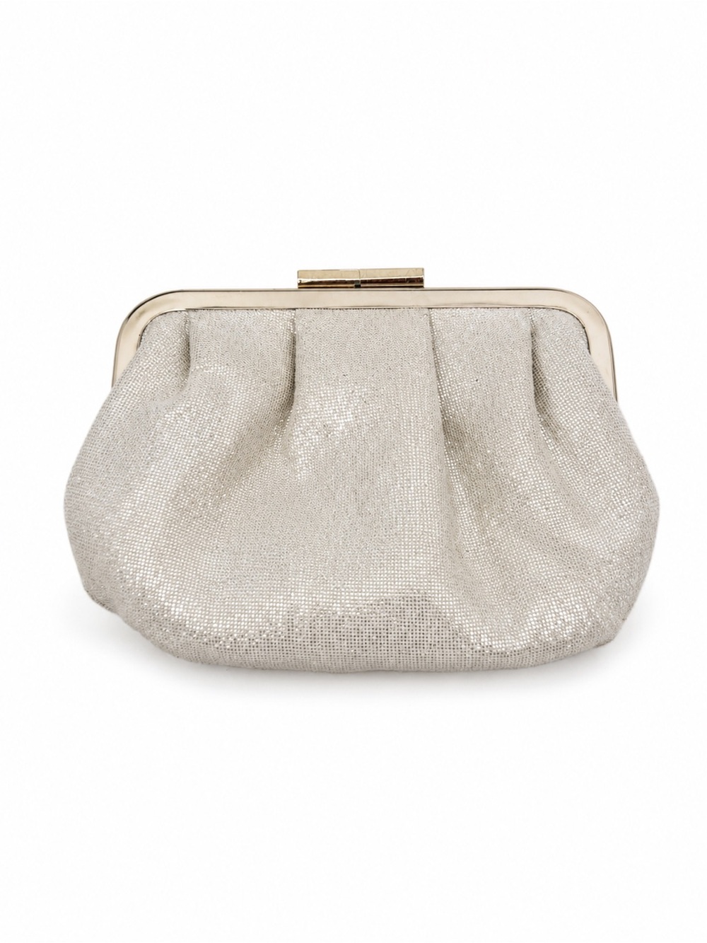 Bvlgari Parfums Silver Coin Pouch Mini Metallic Travel Fabric